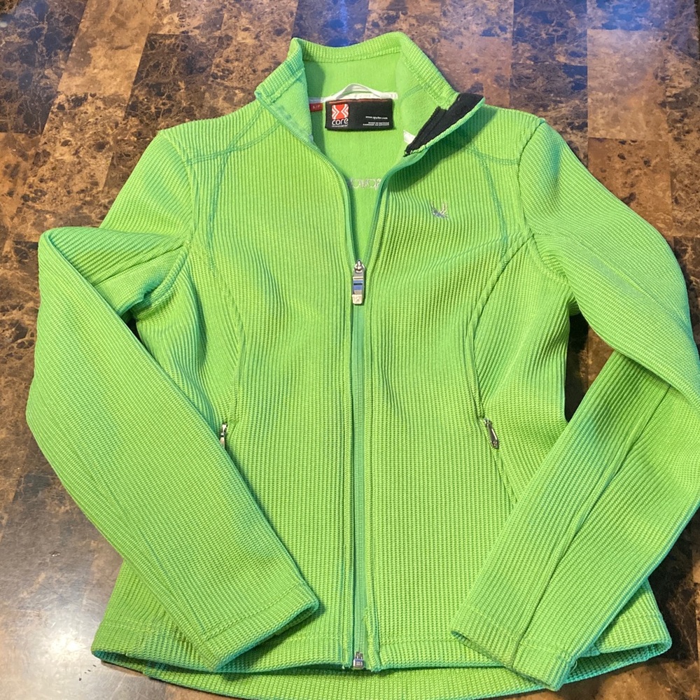 Spyder Women's Lime Green Full-Zip Ski Jacket